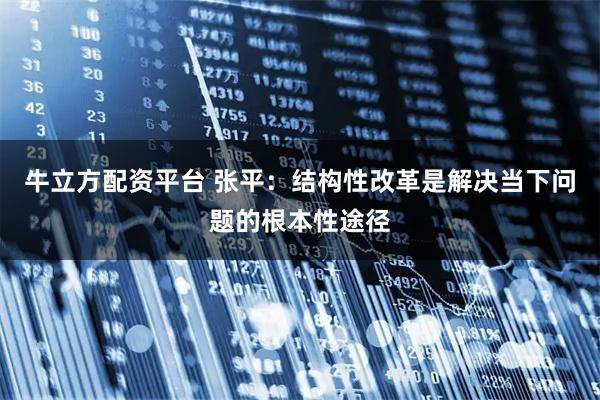 牛立方配资平台 张平：结构性改革是解决当下问题的根本性途径